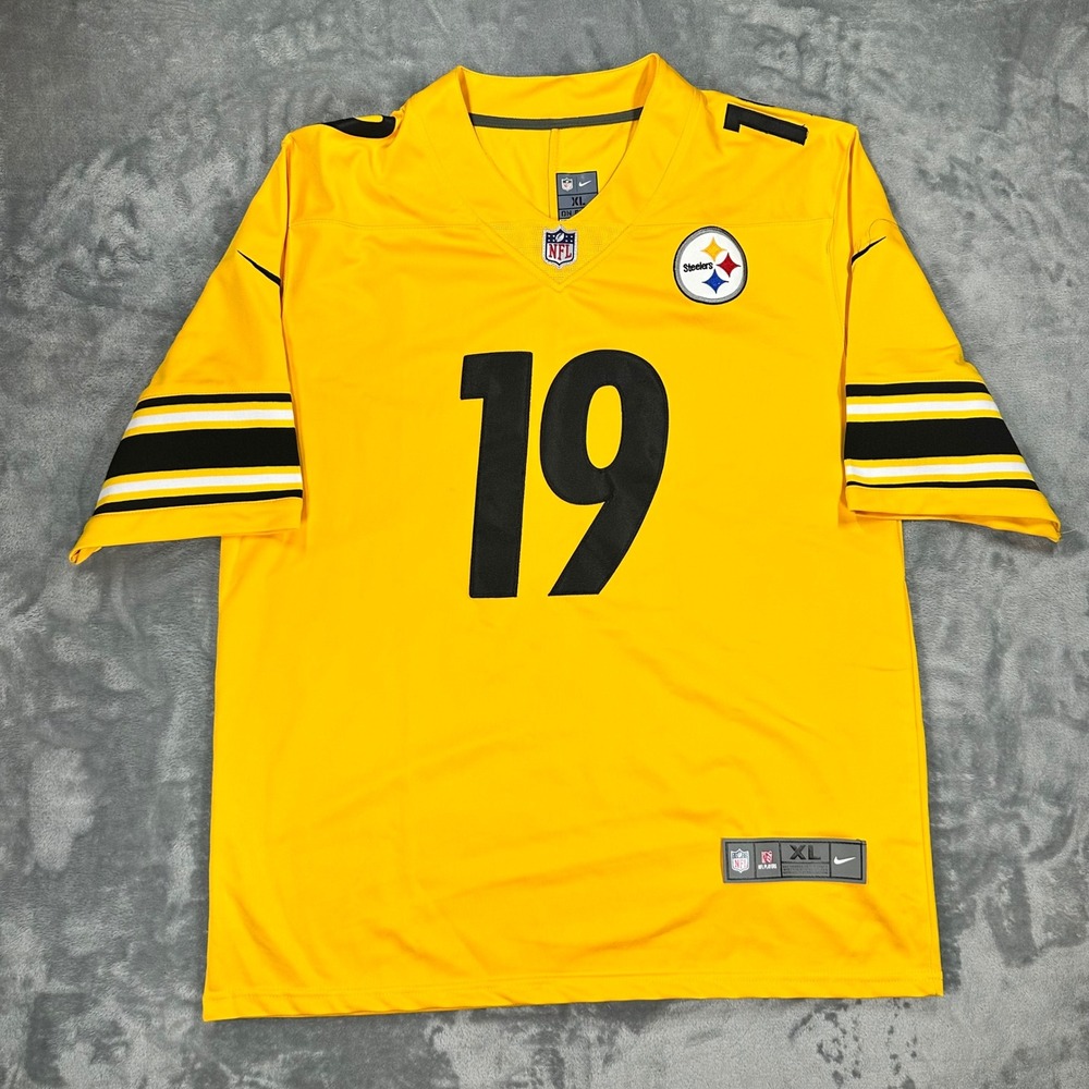 Nike NFL Pittsburgh Steelers JuJu Smith-Schuster 19 Jersey Yellow Mens XL